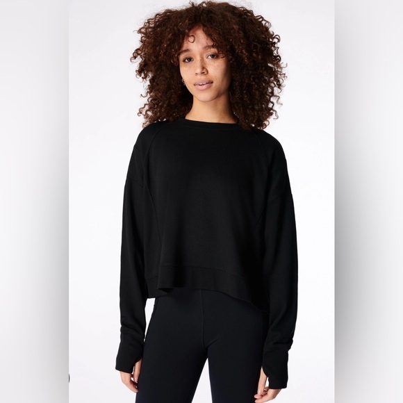 NWOT SWEATY BETTY After Class Cropped Sweatshirt - Picture 1 of 2